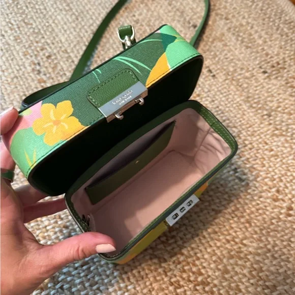 Kate Spade Green and Pink Floral Mini Bag - Picture 2 of 3
